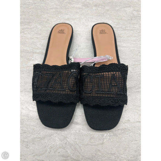 Sandals Flats By Wild Fable In Black, Size: 9