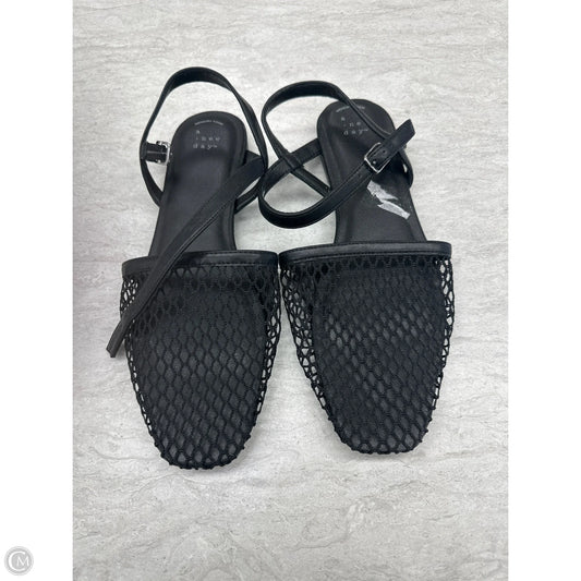 Sandals Flats By A New Day In Black, Size: 11