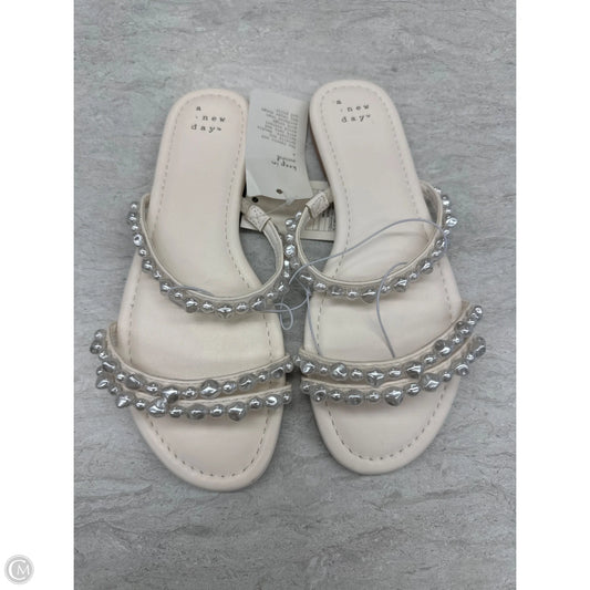 Sandals Flats By A New Day In Cream & White, Size: 7