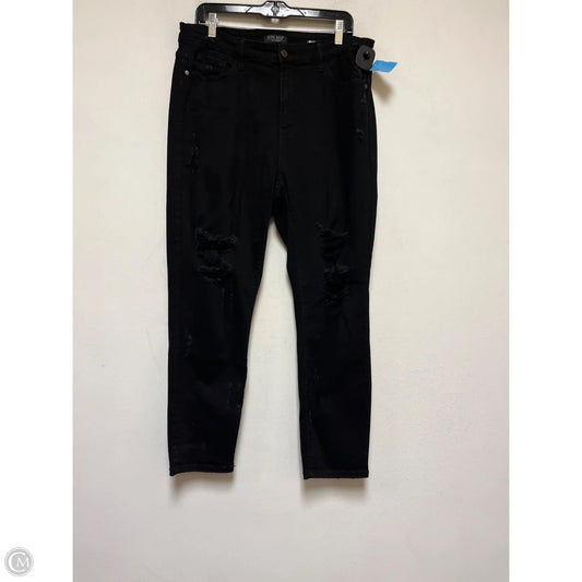 Jeans Boyfriend By Judy Blue In Black Denim, Size: 10