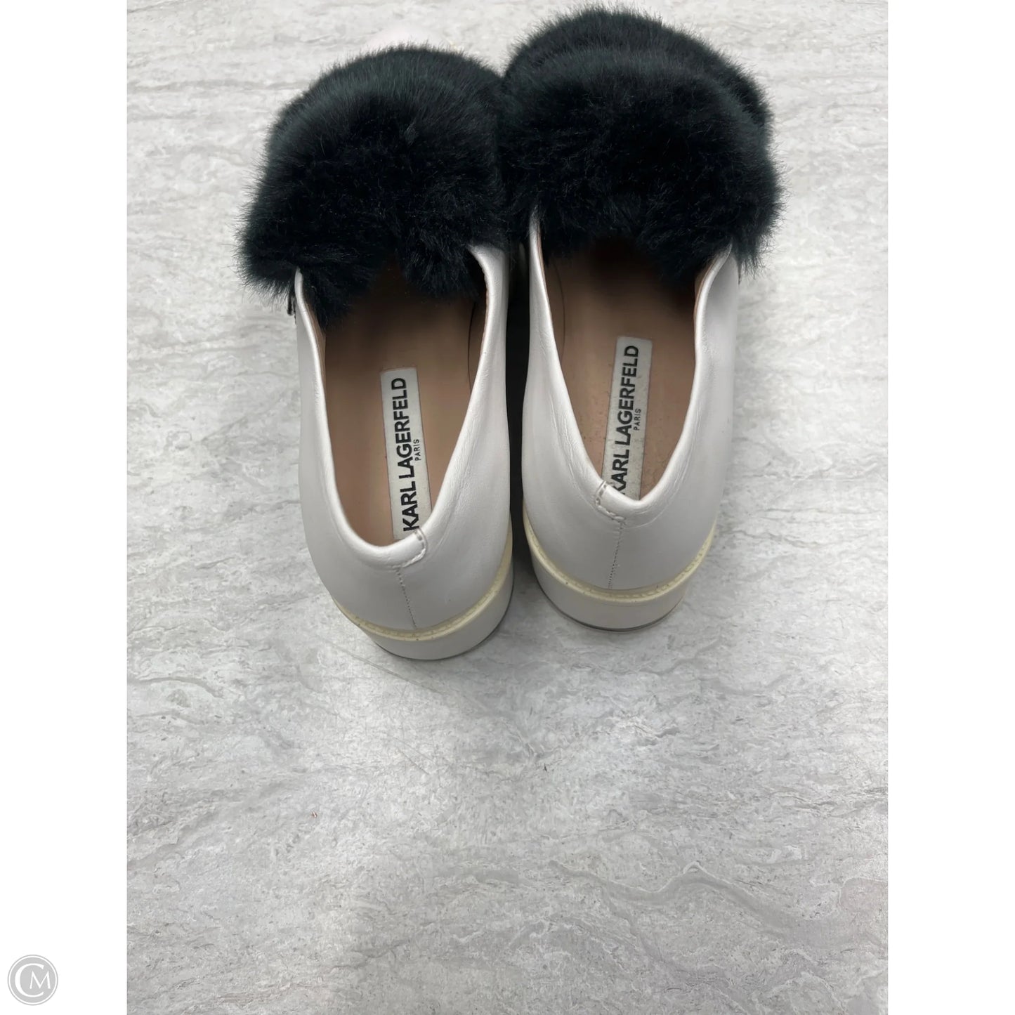 Shoes Designer By Karl Lagerfeld In Black & White, Size: 7.5