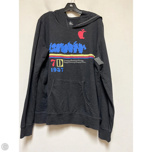 Sweatshirt Hoodie By Disney In Grey, Size: 2x