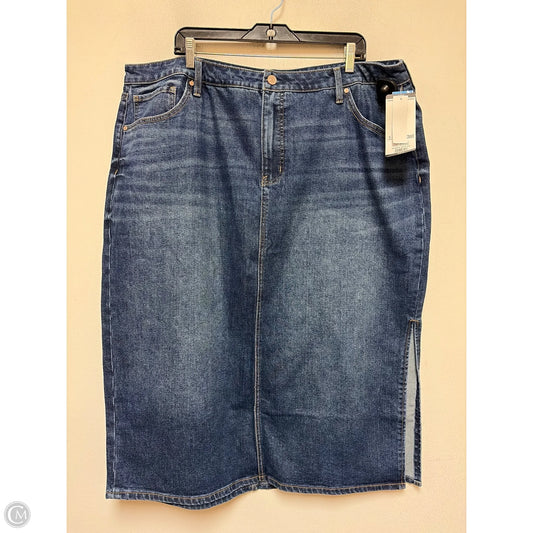 Skirt Maxi By Clothes Mentor In Blue Denim, Size: 20