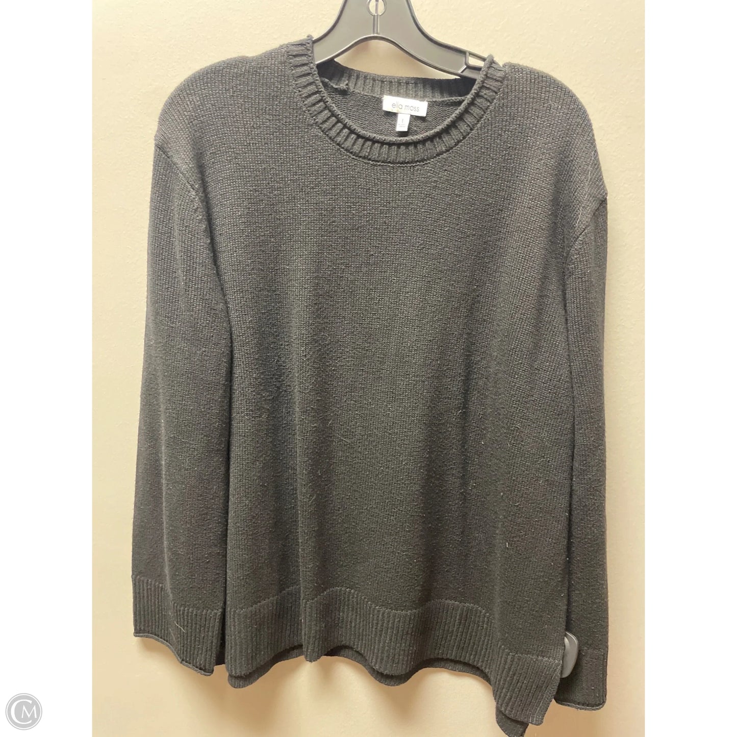 Sweater By Ella Moss In Black, Size: L