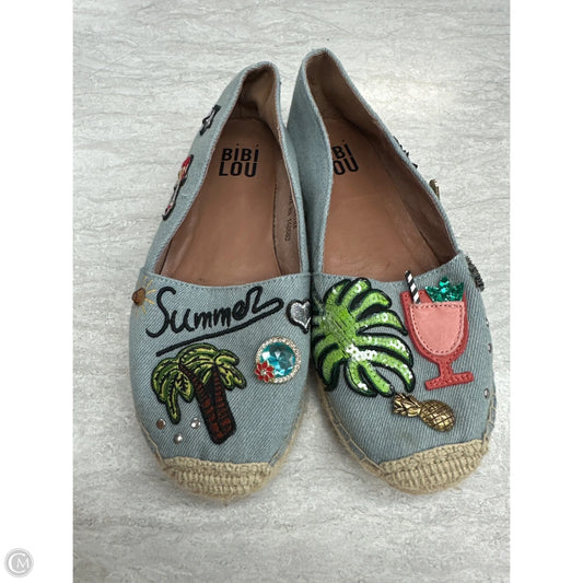 Shoes Flats By Clothes Mentor In Blue Denim, Size: 7.5