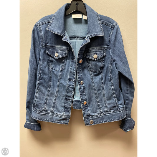 Jacket Denim By Chicos In Blue Denim, Size: M