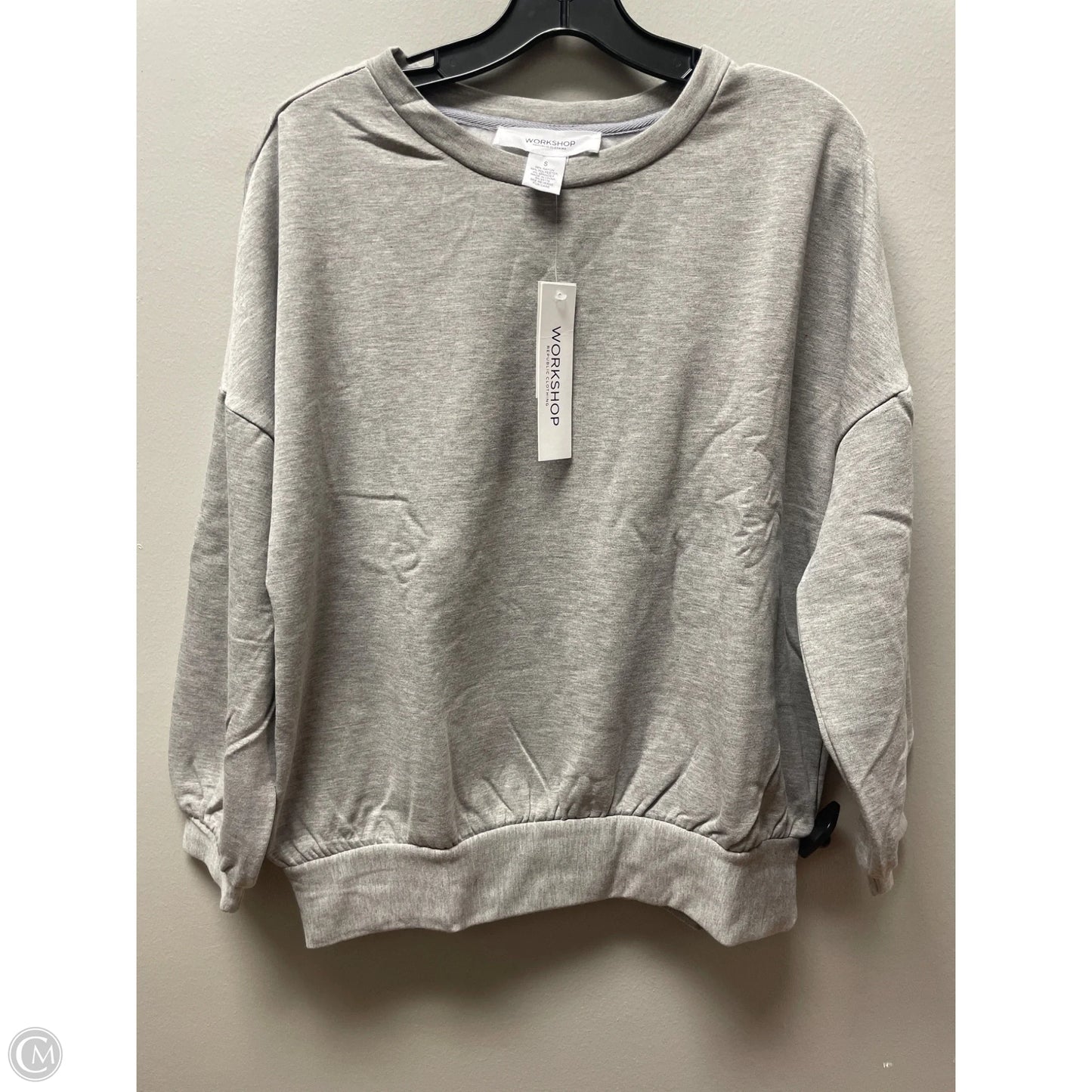 Sweatshirt Crewneck By Workshop In Grey, Size: S