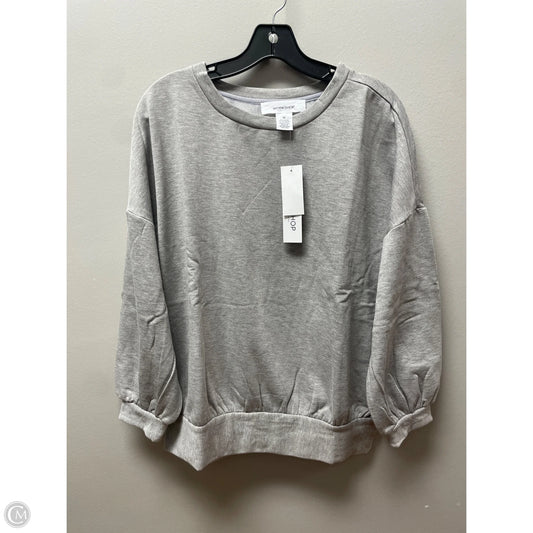 Sweatshirt Crewneck By Workshop In Grey, Size: M