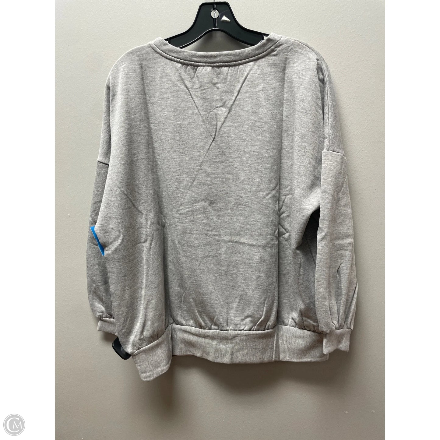 Sweatshirt Crewneck By Workshop In Grey, Size: M