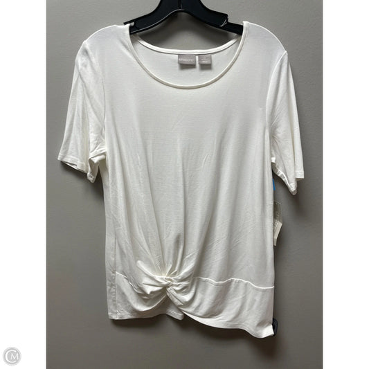 Top Short Sleeve Basic By Chicos In Cream, Size: S