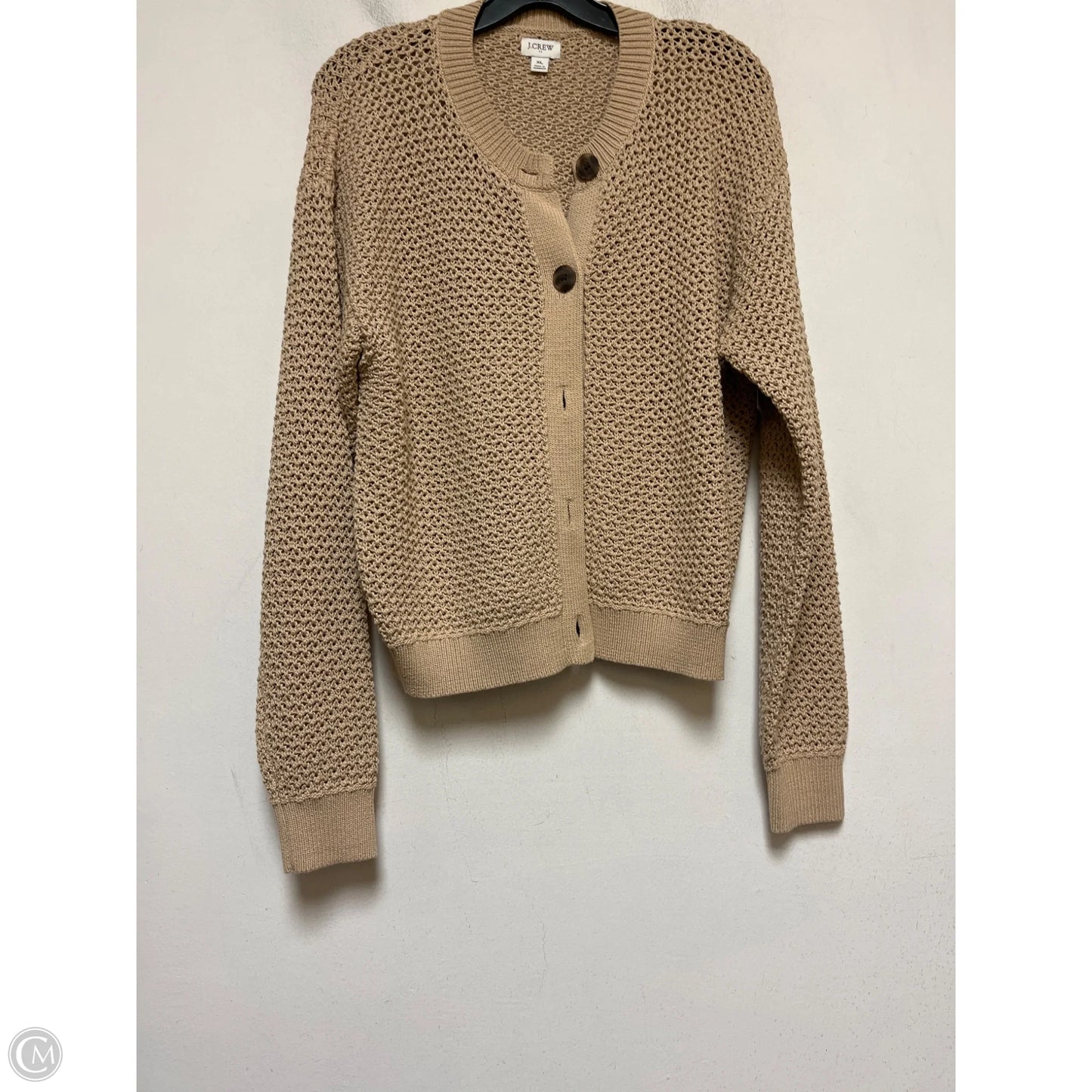 Sweater Cardigan By J. Crew In Tan, Size: Xl