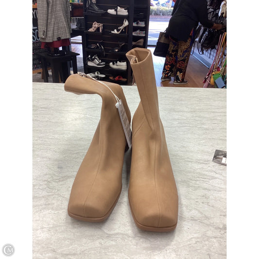 Boots Ankle Heels By Clothes Mentor In Tan, Size: 8