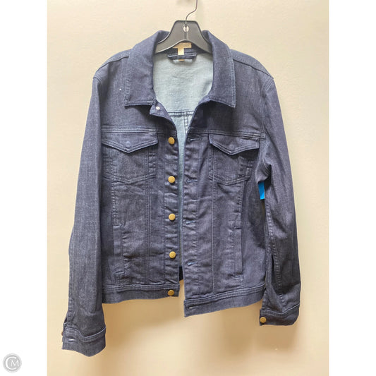Jacket Denim By Eileen Fisher In Blue Denim, Size: L