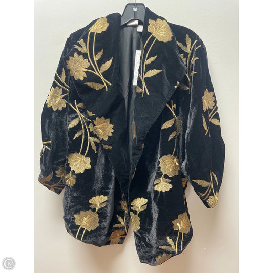 Jacket Other By Chicos In Black & Gold, Size: M