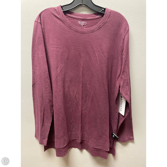 Athletic Top Long Sleeve Crewneck By Athleta In Purple, Size: Xl