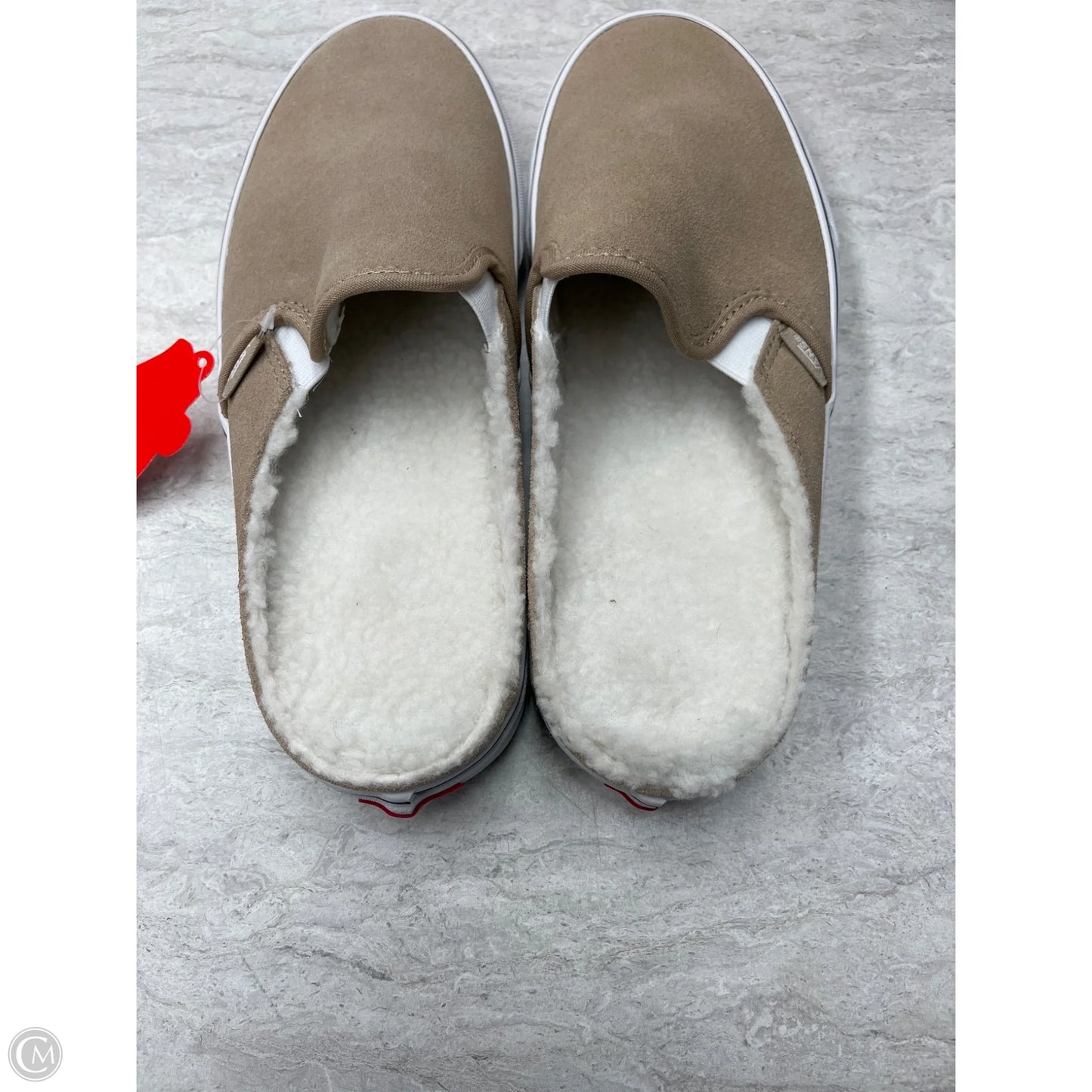 Shoes Flats By Vans In Tan, Size: 9