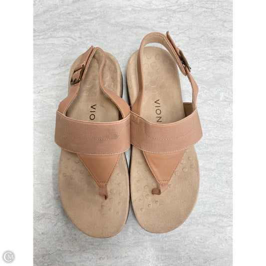 Sandals Flats By Vionic In Tan, Size: 6.5