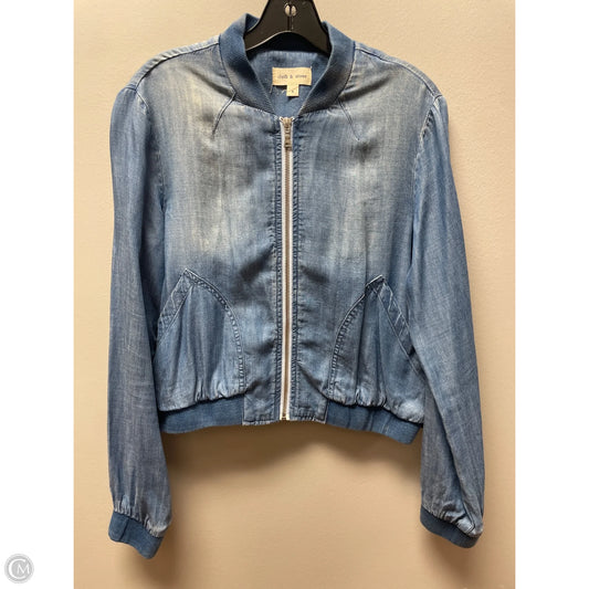 Jacket Shirt By Cloth & Stone In Blue Denim, Size: S