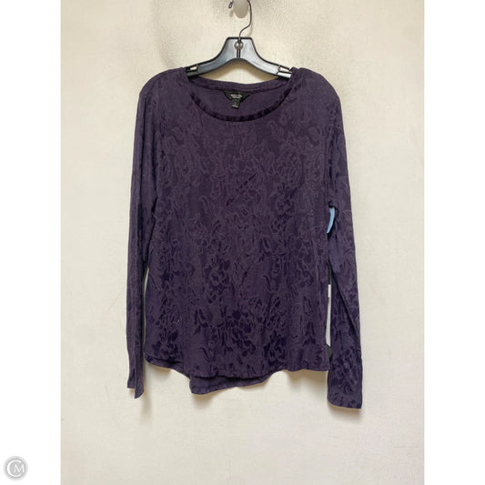 Top Long Sleeve By Simply Vera In Purple, Size: L