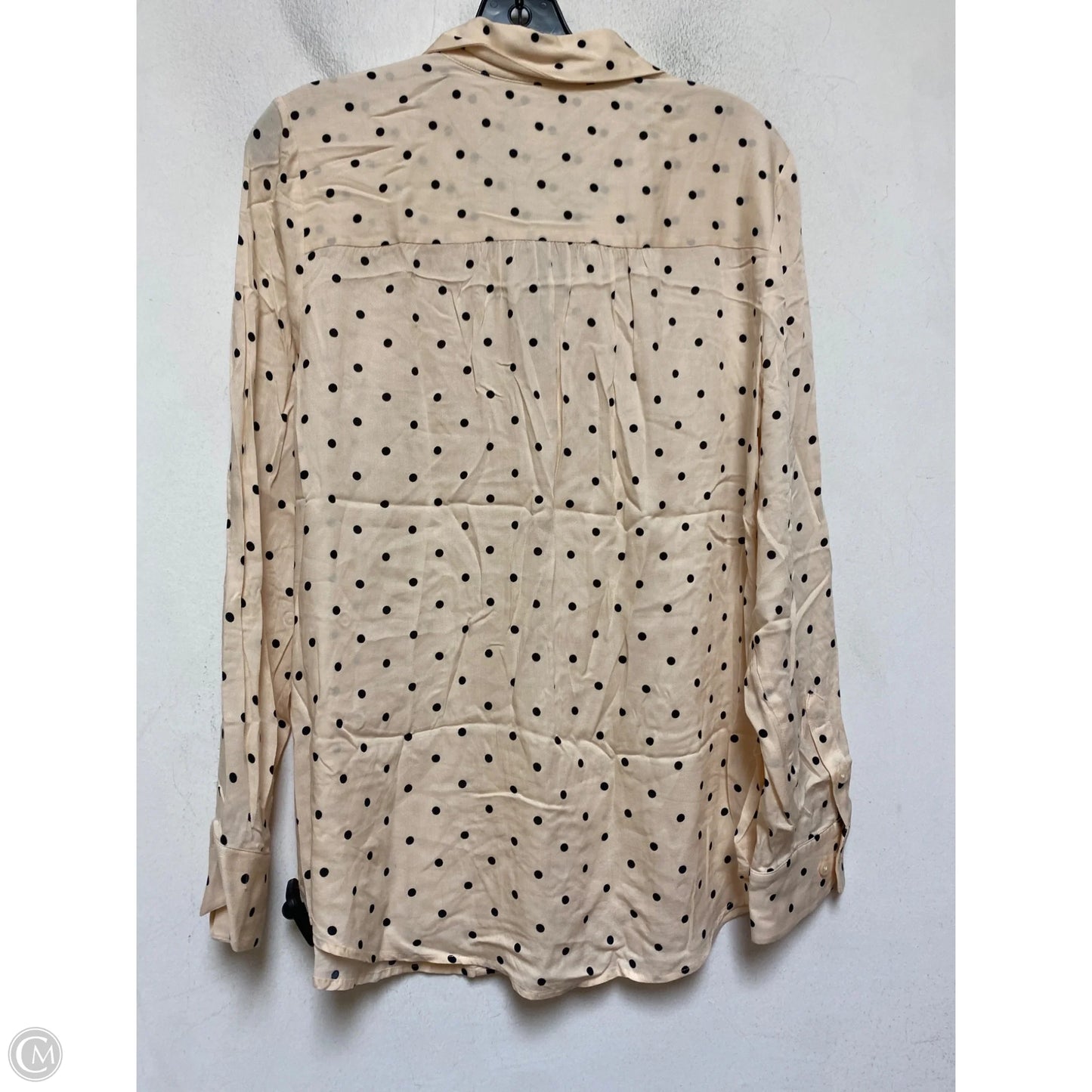 Top Long Sleeve By Chicos In Polkadot Pattern, Size: M