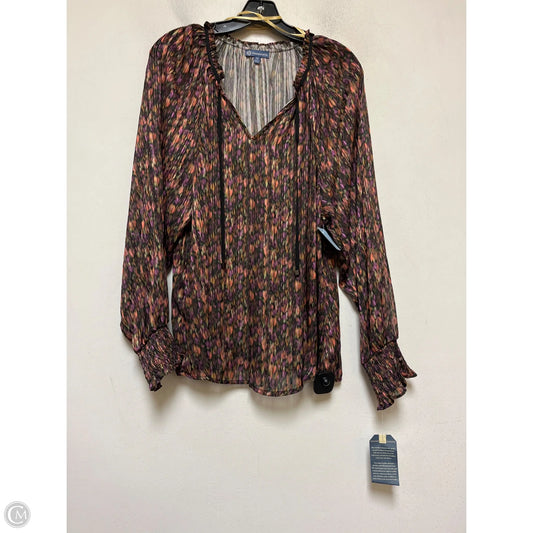 Top Long Sleeve By Democracy In Multi-colored, Size: 1x