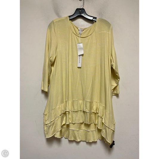 Top Long Sleeve By Intro In Striped Pattern, Size: L