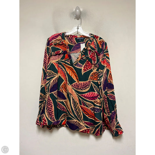 Top Long Sleeve By Democracy In Multi-colored, Size: 1x