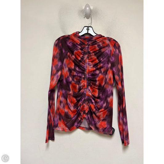 Top Long Sleeve By Clothes Mentor In Orange & Purple, Size: M