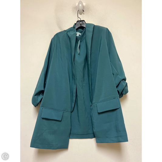 Blazer By Blue Sol In Teal, Size: 1x