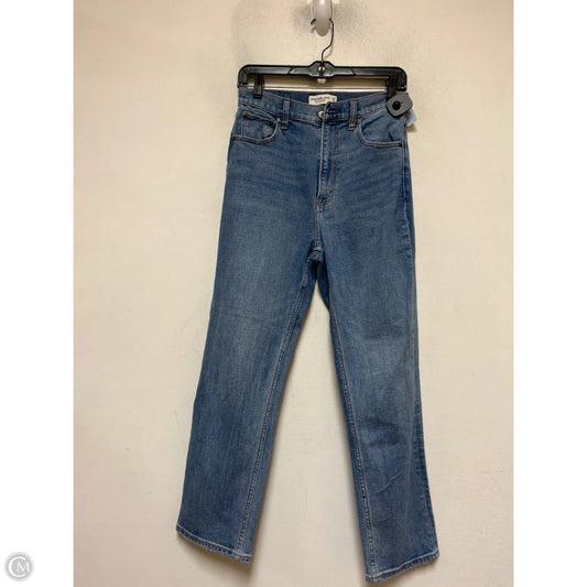 Jeans Straight By Abercrombie And Fitch In Blue Denim, Size: 4