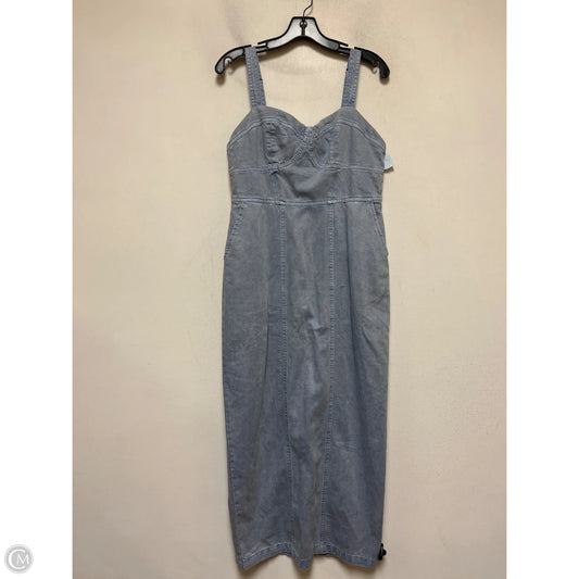 Dress Casual Midi By Young Fabulous & Broke In Blue Denim, Size: L