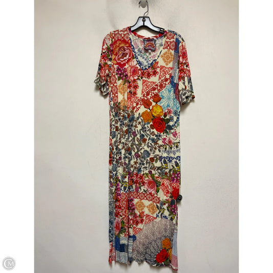 Dress Casual Midi By Johnny Was In Floral Print, Size: M
