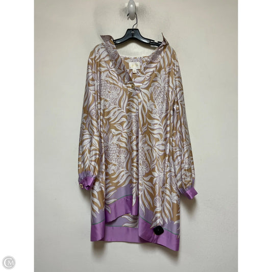 Dress Designer By Lilly Pulitzer In Purple & Tan, Size: Xl