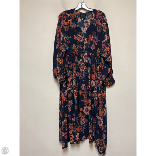 Dress Casual Midi By Johnny Was In Floral Print, Size: L