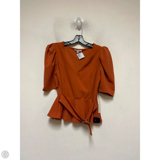 Top Short Sleeve By Haute Monde In Orange, Size: L