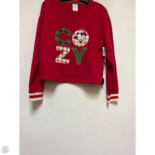 Sweatshirt Crewneck By Disney Store In Red, Size: M