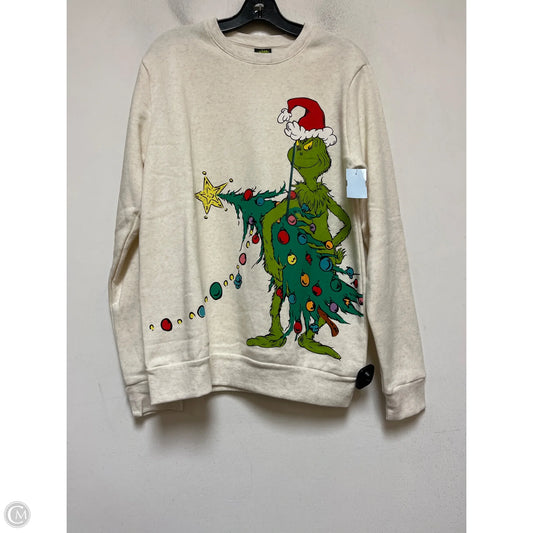 Sweatshirt Crewneck By Clothes Mentor In Tan, Size: M