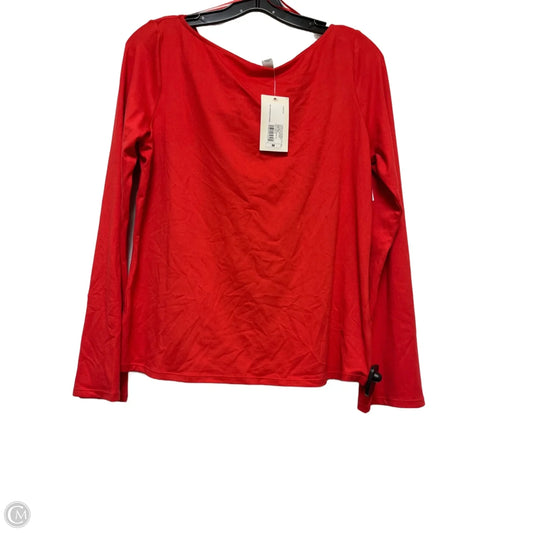 Top Long Sleeve Basic By A New Day In Red, Size: M