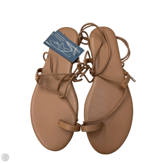 Sandals Flats By Universal Thread In Tan, Size: 10