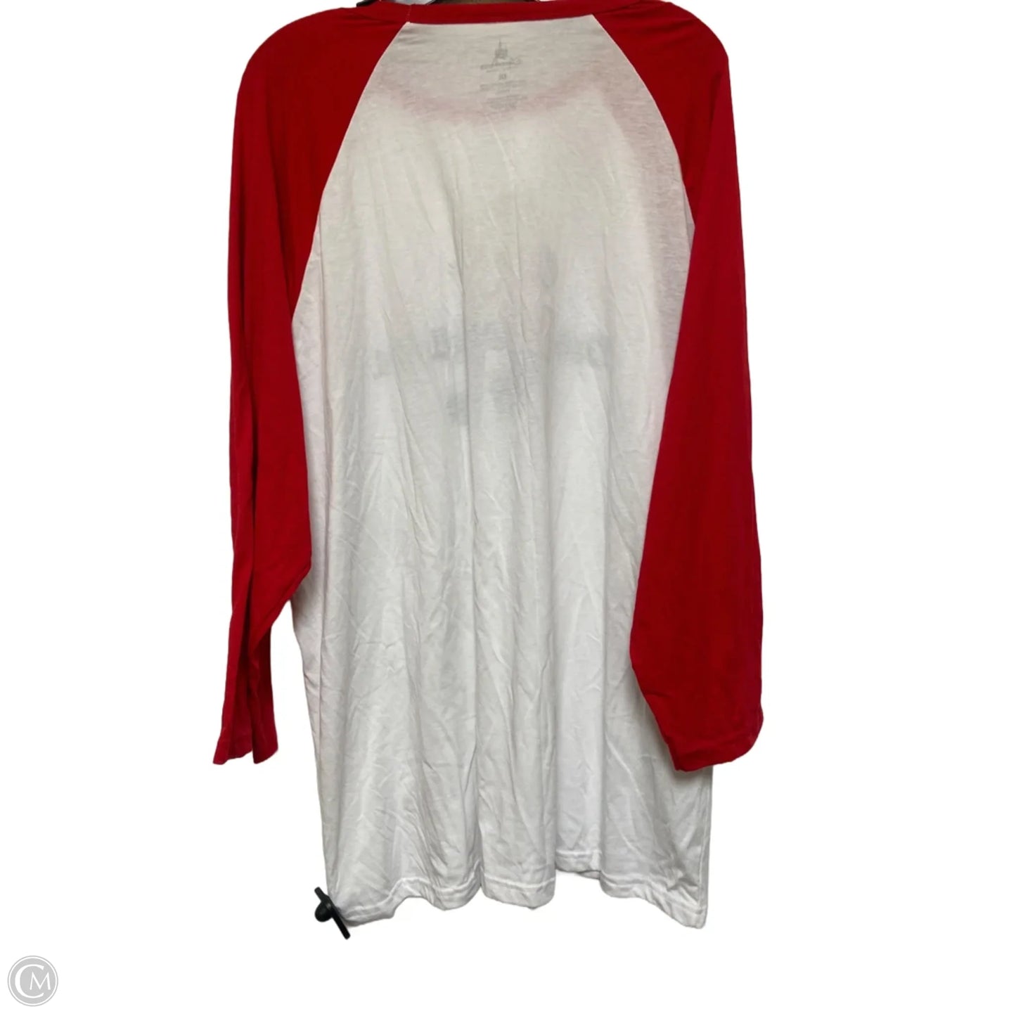 Top Long Sleeve Basic By Disney Store In Red & White, Size: Xxl