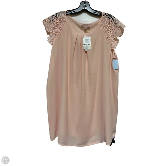 Top Short Sleeve By Philosophy In Peach, Size: 1x