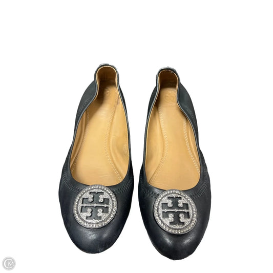 Shoes Designer By Tory Burch In Black & Silver, Size: 8