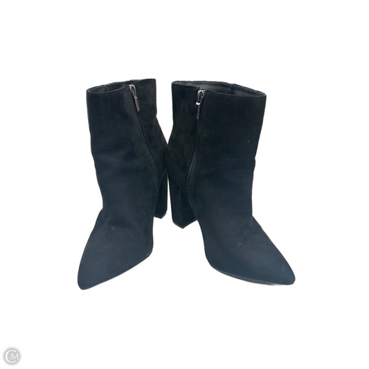Boots Ankle Heels By Just Fab In Black, Size: 8.5