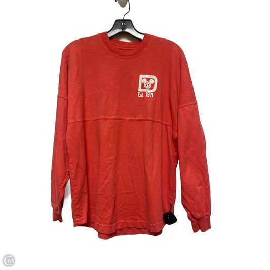 Top Long Sleeve By Disney In Red, Size: Xs