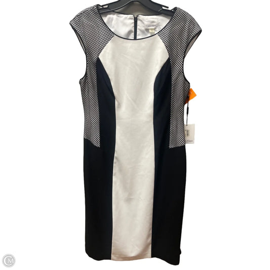 Dress Casual Short By Calvin Klein In Black & White, Size: M