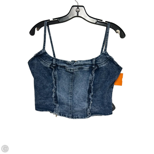 Top Sleeveless By Sincerely Jules In Blue Denim, Size: L