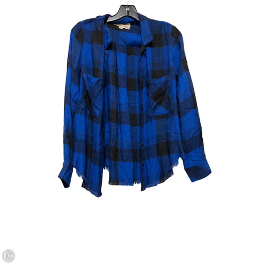 Top Long Sleeve By Cloth & Stone In Plaid Pattern, Size: Xs