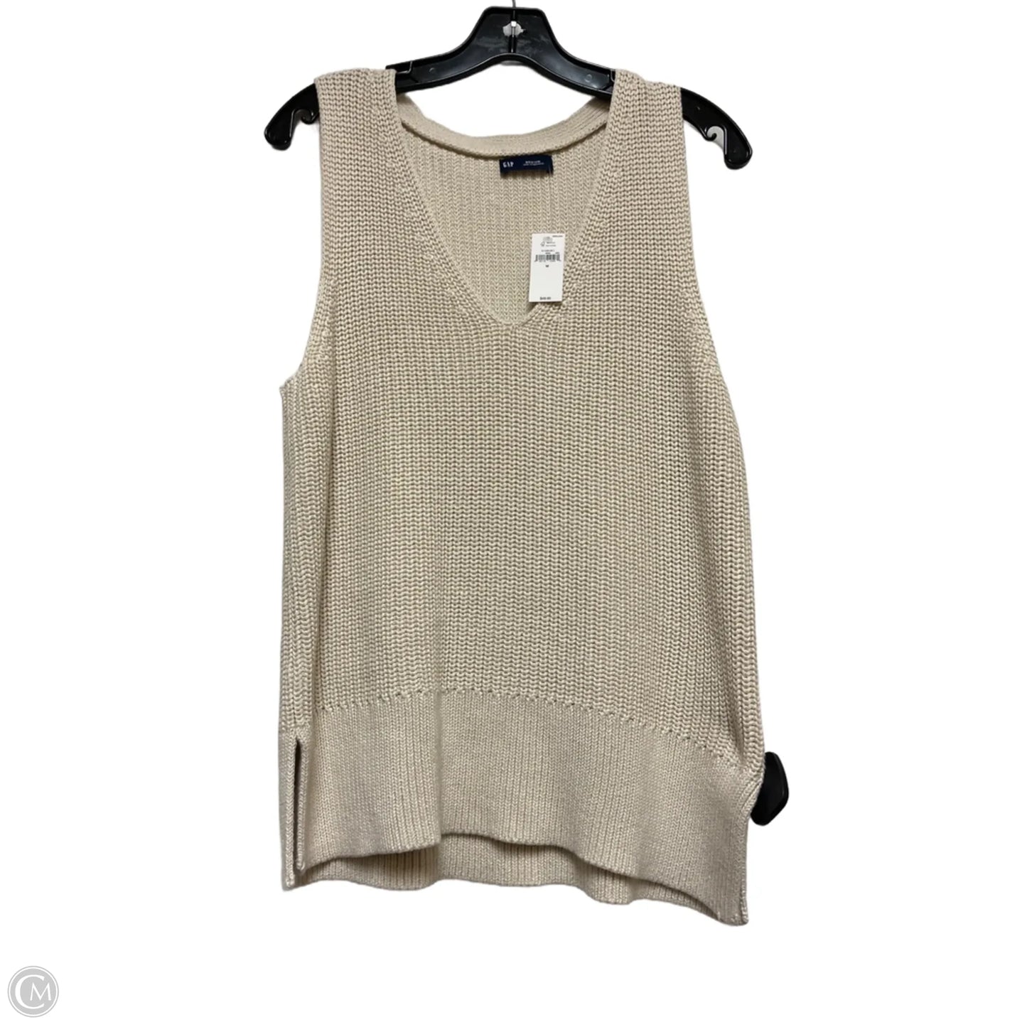 Top Sleeveless By Gap In Tan, Size: M