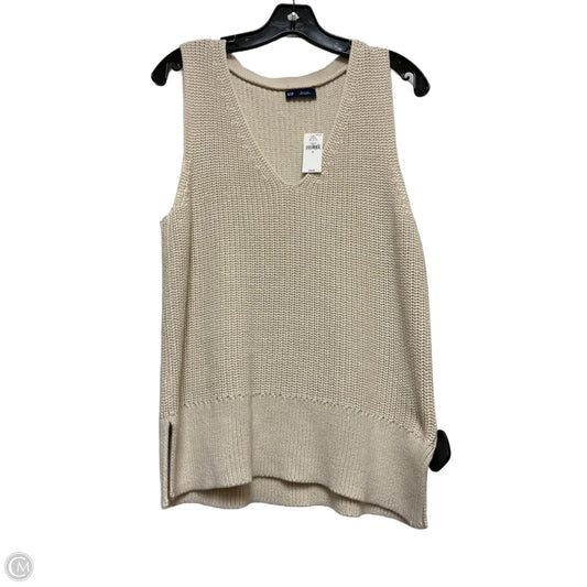 Top Sleeveless By Gap In Tan, Size: M