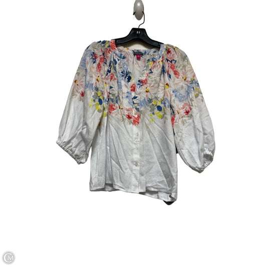 Top Long Sleeve By Vince Camuto In Floral Print, Size: Xs